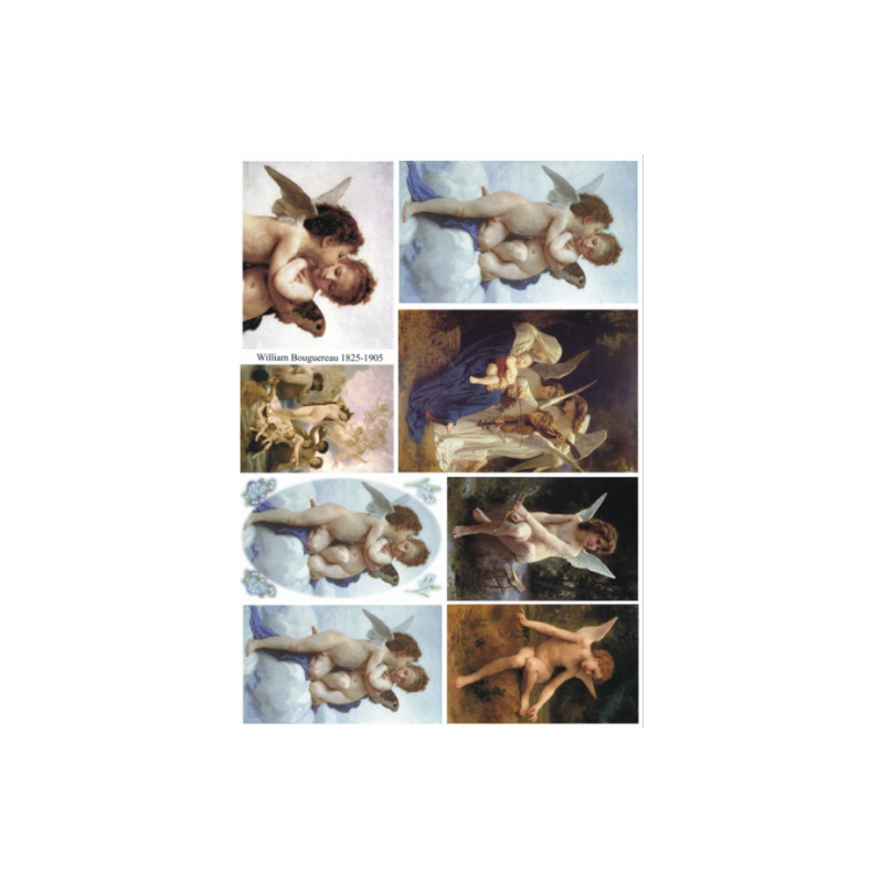 Decoupage paper, angels