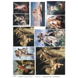 Decoupage paper, A3 angels