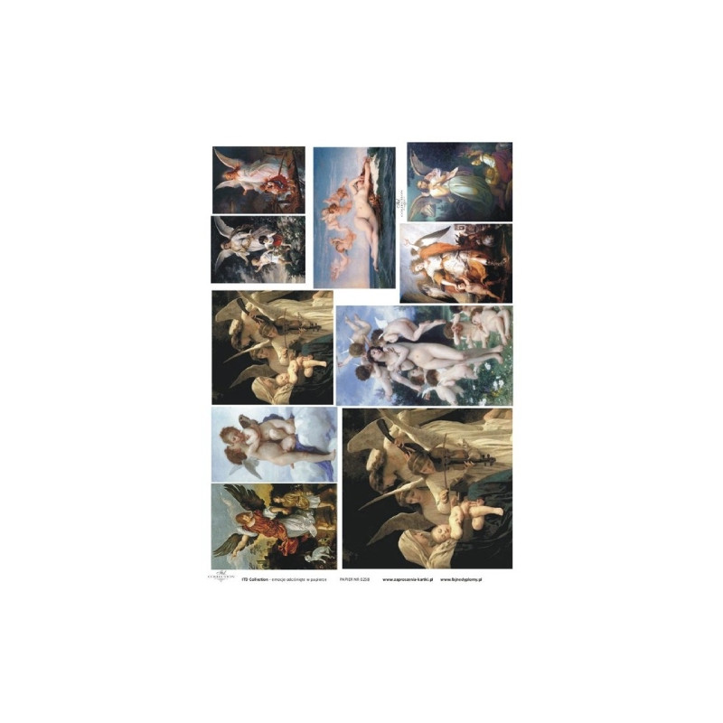 Papier do decoupage, aniołki A3 - sklep plastyczny - szał dla plastykó