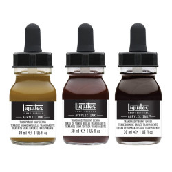 Liquitex set of 3 acrylic inks 30ml transparents