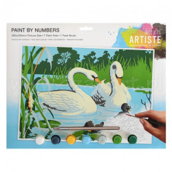 Artiste a large set to paint by numbers - swans