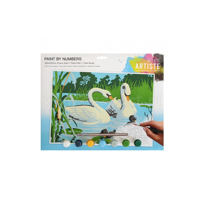 Artiste a large set to paint by numbers - swans