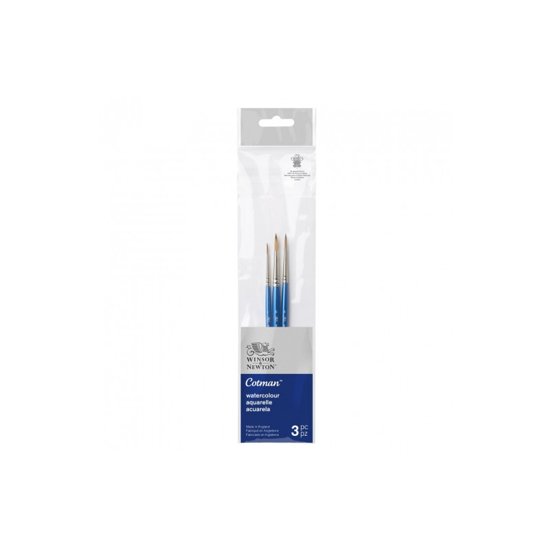 Winsor & Newton cotman set of 3 round brushes