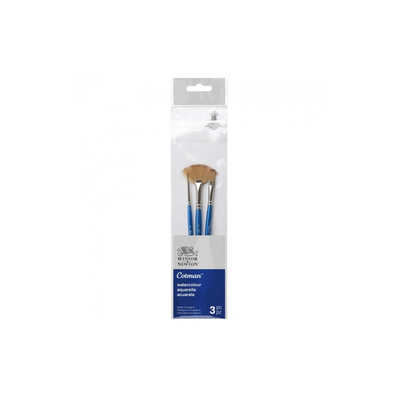 Winsor & Newton cotman set of 3 fan mix brushes