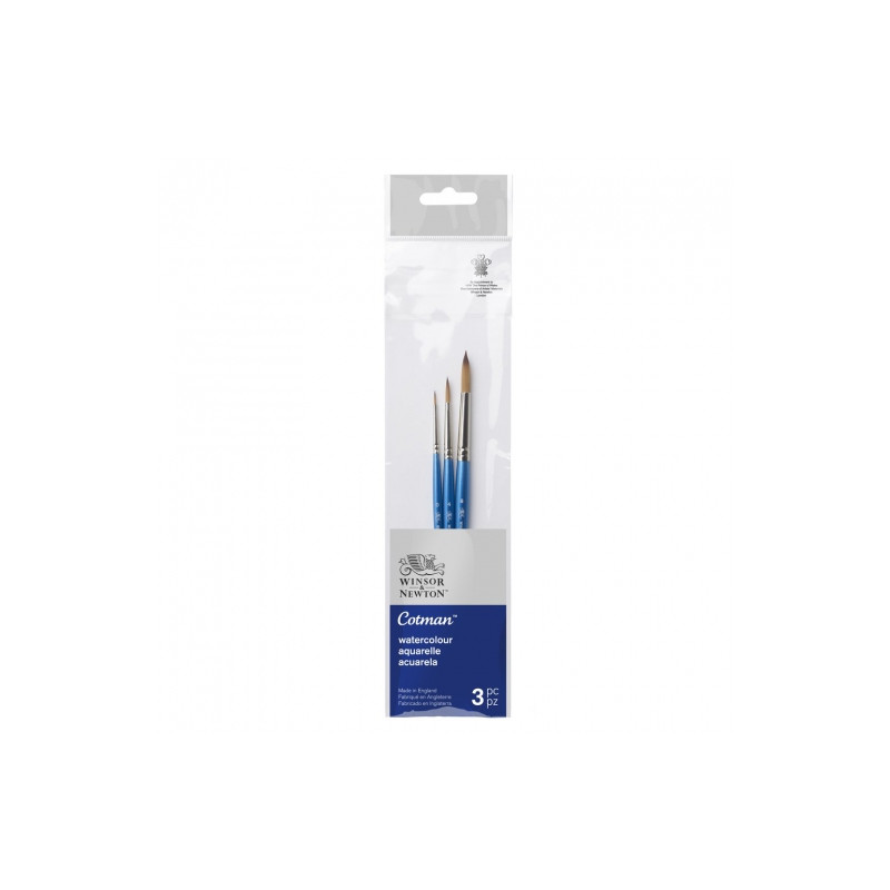 Winsor & Newton cotman set of 3 round brushes