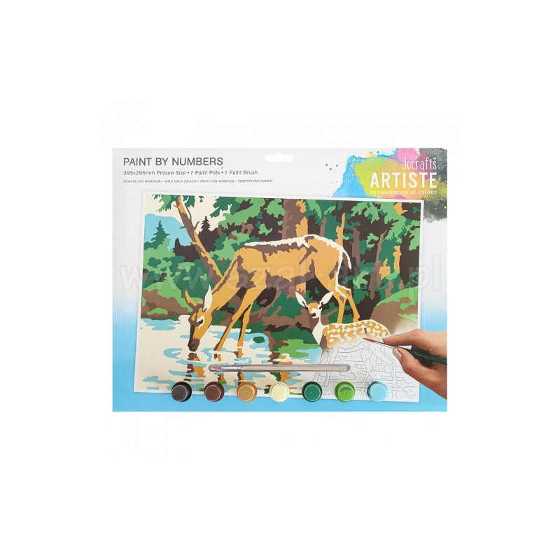 Artiste duży zestaw do malowania po numerach - jelenie - sklep plastyc