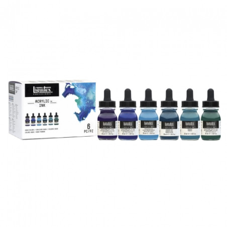 Liquitex acrylic ink set 30ml aqua colors