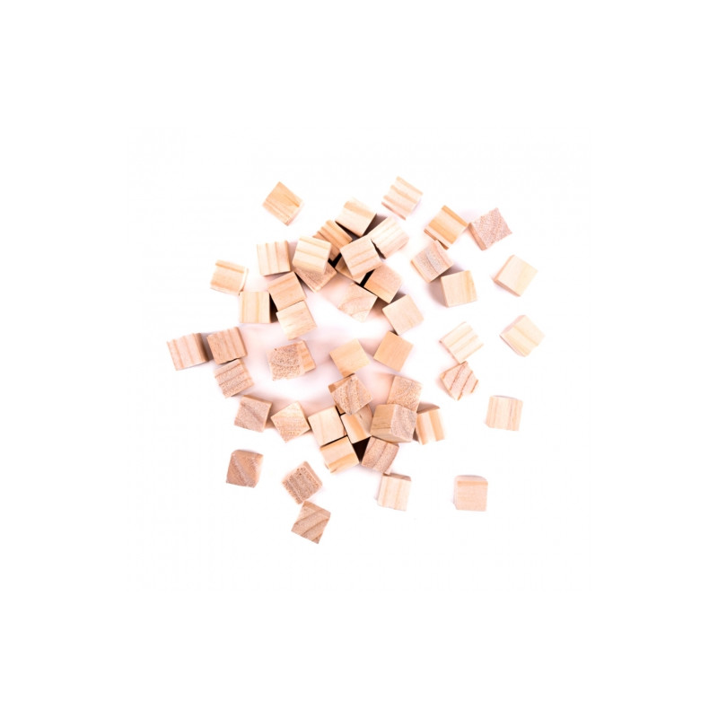 DP Craft drewniane kostki 15x15mm 49 sztuk - sklep plastyczny - szał d