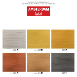 Amsterdam set of acrylic paints 6x20ml metallics