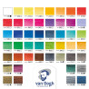 Talens Van Gogh set of 48 watercolors in half-pieces in a metal box
