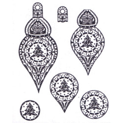 Viva Decor silicone stamps 3D Christmas tree bauble