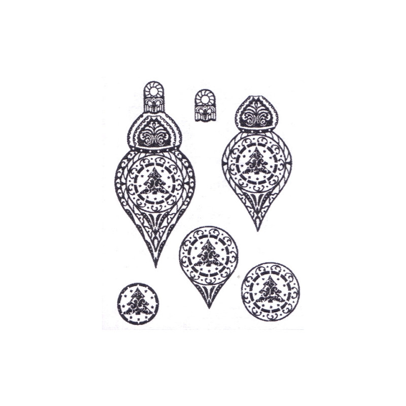 Viva Decor silicone stamps 3D Christmas tree bauble