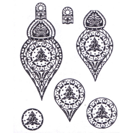 Viva Decor silicone stamps 3D Christmas tree bauble