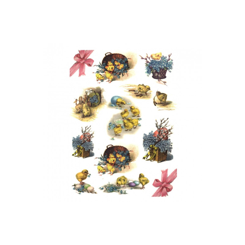 Rice decoupage paper A4 ITD R289 chicks