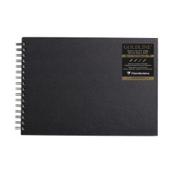 Clairefontaine goldline landscape sketchbook on a spiral white sheets