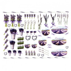 Decoupage paper A4 ITD 0105M lavender