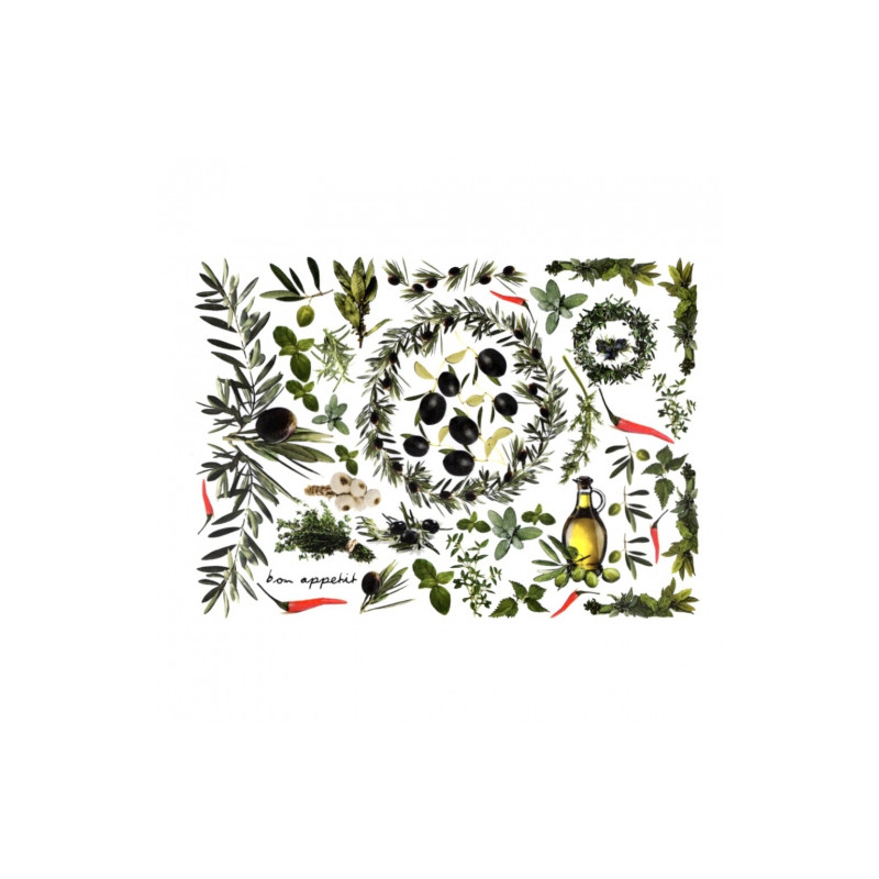 Papier do decoupage A4 ITD 0115 oliwki zioła - sklep plastyczny - szał