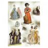 Papier ryżowy do decoupage vintage people A4 ITD R013