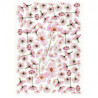 Rice decoupage paper pink flowers A4 ITD R034