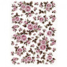 Rice decoupage paper roses A4 ITD R031
