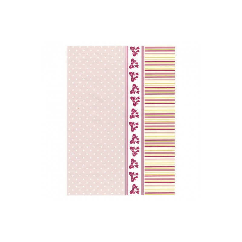 Decoupage paper soft A4 ITD S013 bow dots