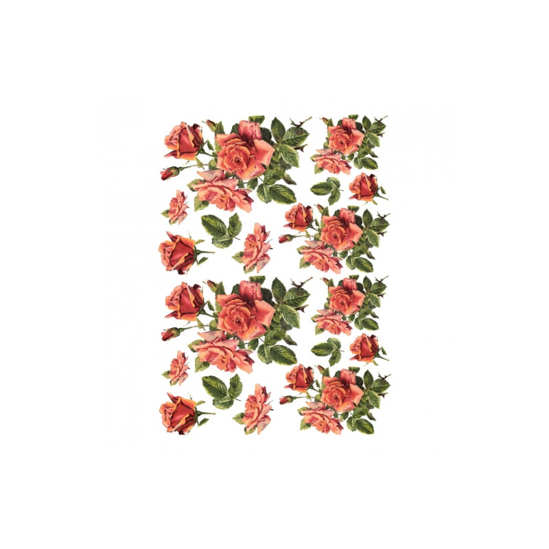 Papier do decoupage A4 ITD 0443M róża - sklep plastyczny - szał dla pl
