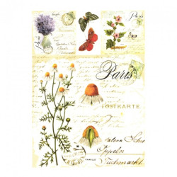 Papier do decoupage soft A4 ITD S001 paryż rumianek - sklep plastyczny