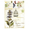 Decoupage paper soft A4 ITD S009 sage herb butterflies