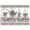 Decoupage paper soft kitchen flowers A4 ITD S022