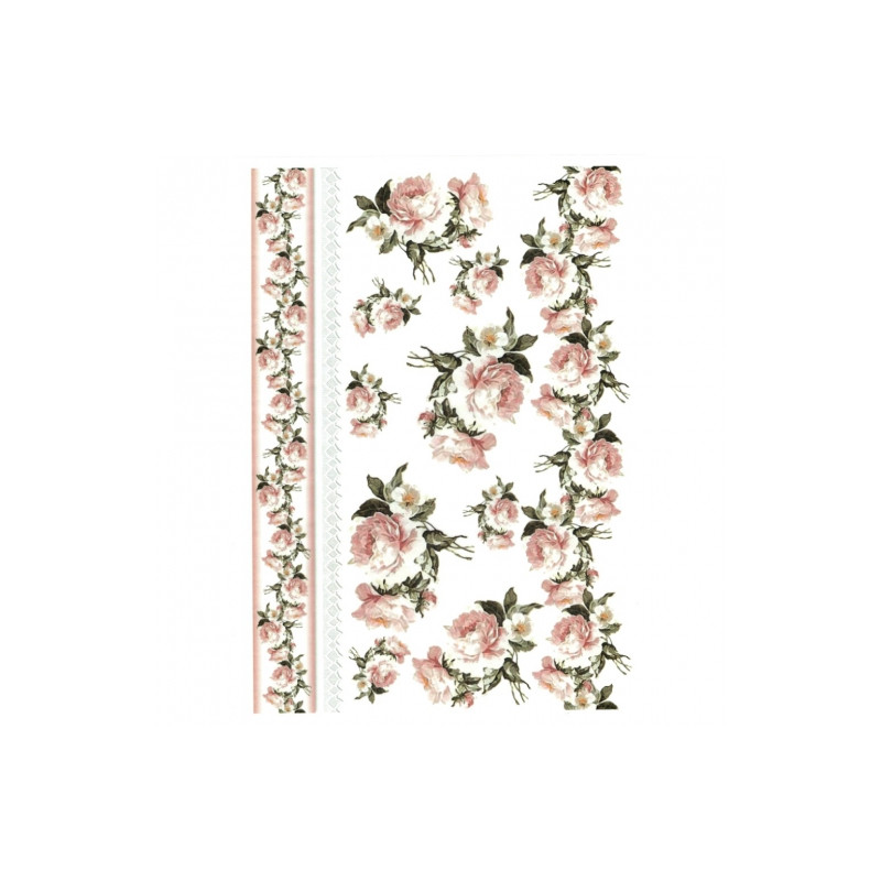 Decoupage paper soft A4 ITD S024 roses