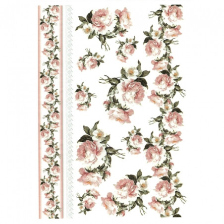Decoupage paper soft A4 ITD S024 roses