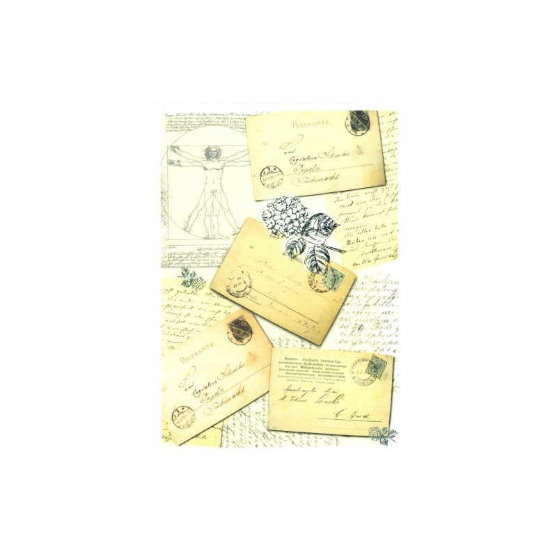 Decoupage paper soft A4 ITD S026 old postcards