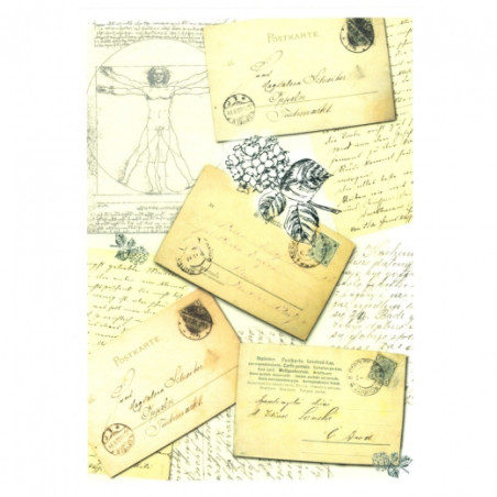 Papier do decoupage soft A4 ITD S026 stare pocztówki - sklep plastyczn