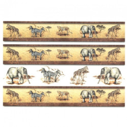 Decoupage paper soft A4 ITD S028 safari decors