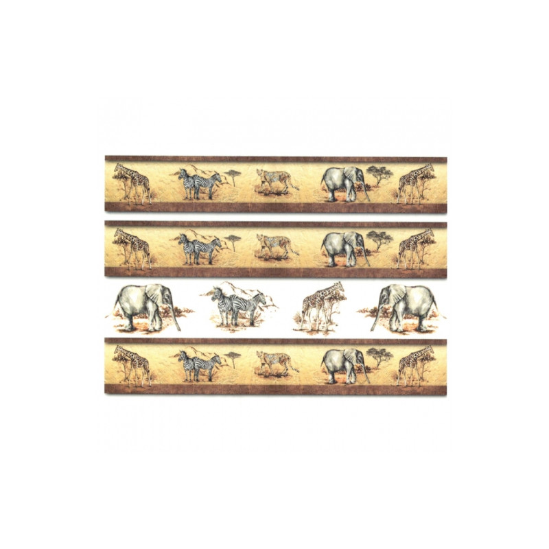 Papier do decoupage soft A4 ITD S028 dekory safari - sklep plastyczny