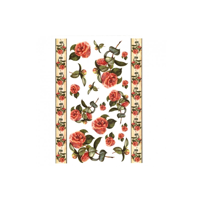 Decoupage paper soft A4 ITD S031 flowers decors
