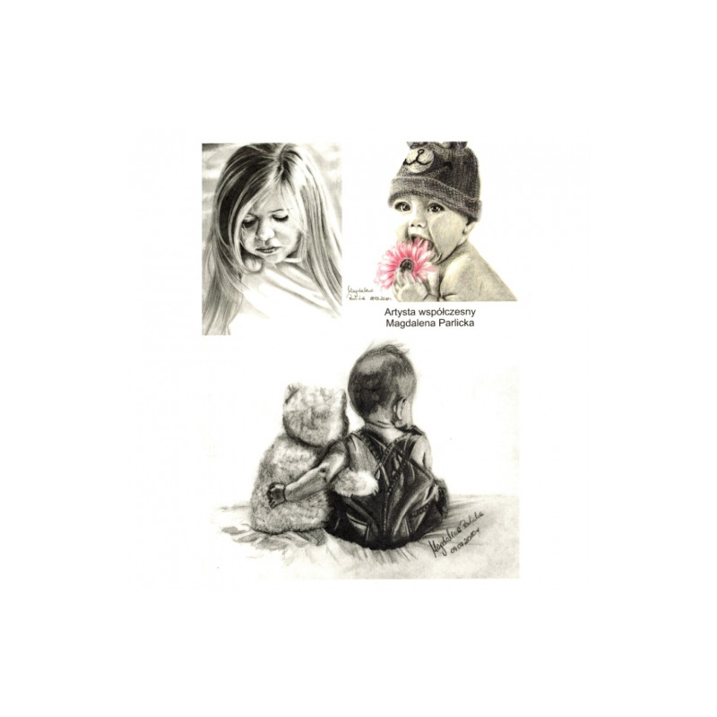 Decoupage paper soft A4 ITD S039 portraits of children