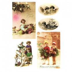 Decoupage paper soft A4 ITD S047 christmas holidays