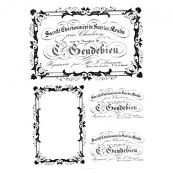 Decoupage paper soft retro words A4 ITD S104