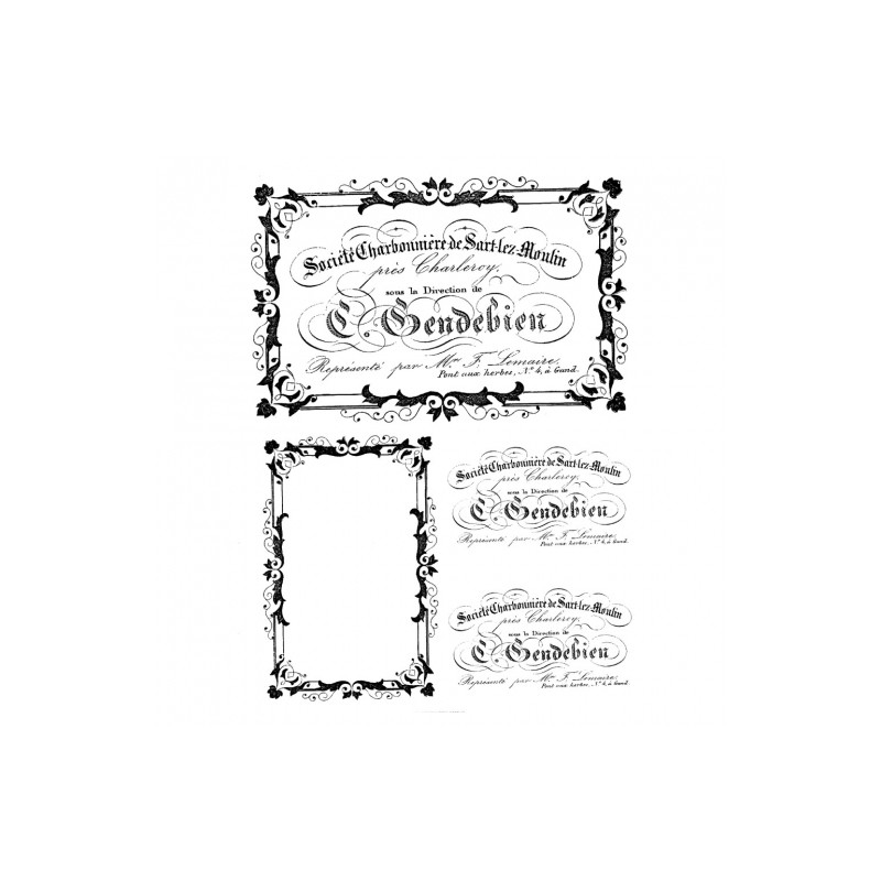 Papier do decoupage soft retro napisy A4 ITD S104 - sklep plastyczny -