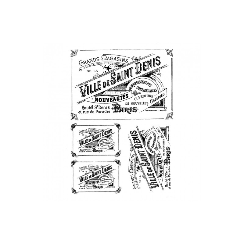 Decoupage paper soft retro A4 ITD S107