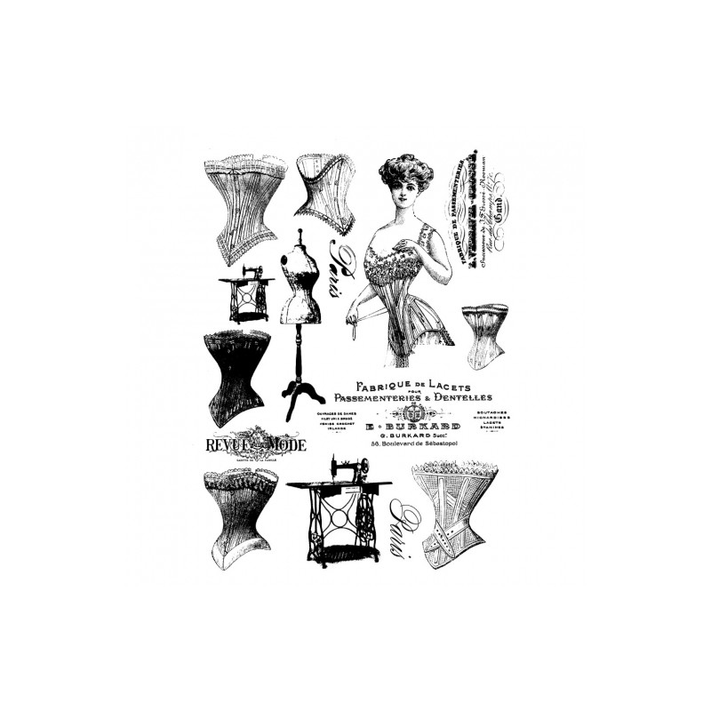 Decoupage paper soft corsets A4 ITD S109