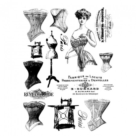 Decoupage paper soft corsets A4 ITD S109