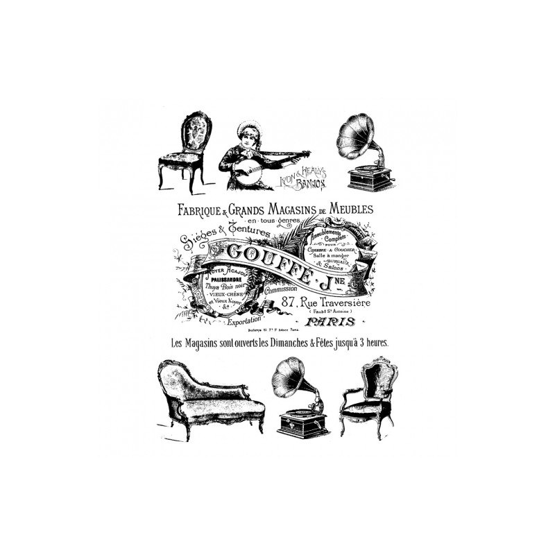 Decoupage paper soft A4 ITD S108