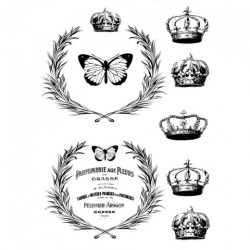 Decoupage paper soft butterfly crown A4 ITD S117
