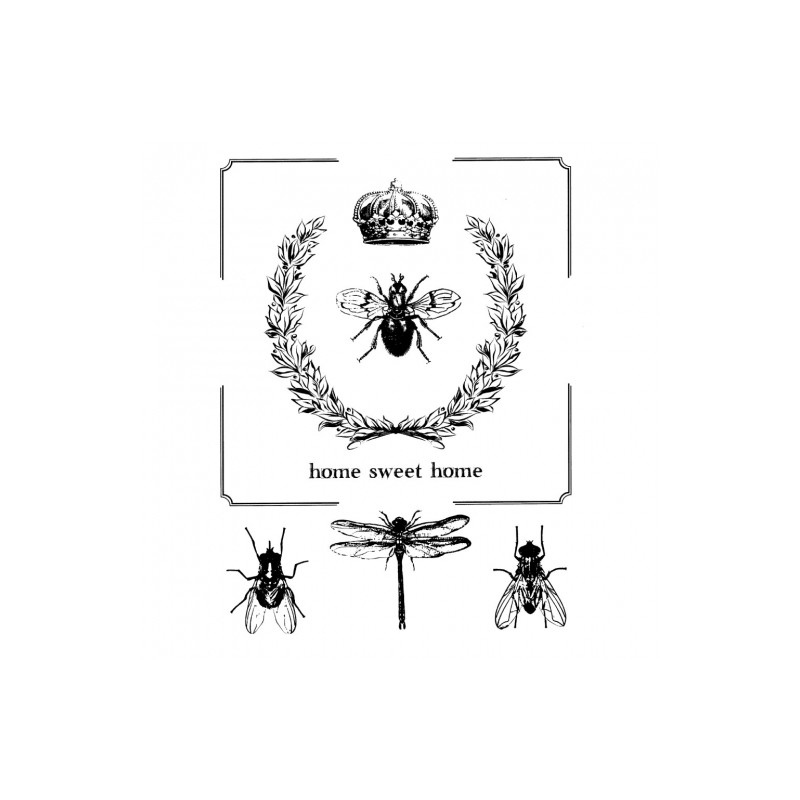 Decoupage paper soft insects A4 ITD S119