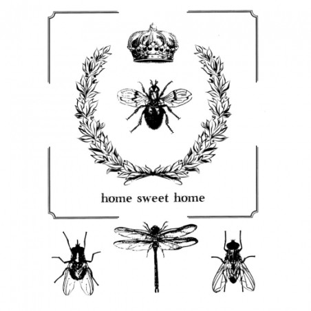 Decoupage paper soft insects A4 ITD S119