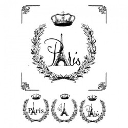 Decoupage paper soft paris A4 ITD S120