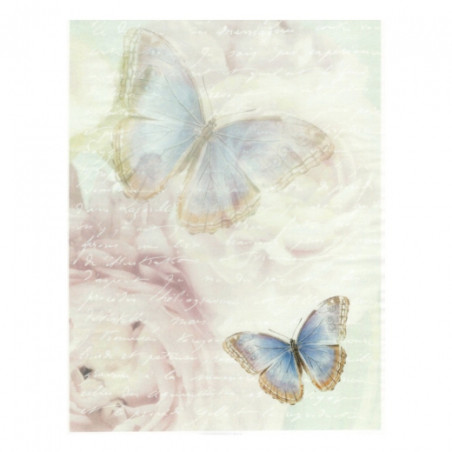 Decoupage paper soft A4 ITD S153 butterflies subtitles