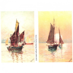 Papier do decoupage soft A4 ITD S158 żaglówki zachód słońca - sklep pl